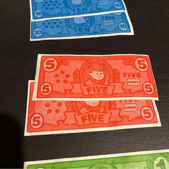 Vintage Playskool REPLACEMENT Play Store Cash Register Money Bills Dollars - Picture 3 of 4